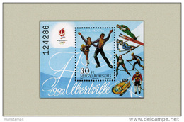 Hungary 1991. Olimpic Games, Albertvilla Sheet MNH (**) Michel: Block 219 A / 5 EUR - Blocks & Kleinbögen