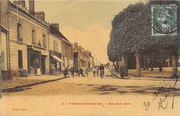 77-VILLIERS-SAINT-GEORGES- RUE DE LA GARE - Villiers Saint Georges