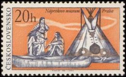 Czechoslovakia / Stamps (1966) 1535: Indians Of North America (Naprsteks Museum); Painter: Lumir Sindelar - Indios Americanas