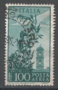 Italy 1955. Scott #C132 (U) Plane Over Capitol Bell Tower - Airmail