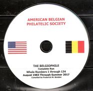 030823 THE COMPLETE BELGIOPHILE JOURNAL OF THE AMERICAN BELGIAN PHILATELIC SOCIETY [1983 THROUGH 2017,W001-W134] ON DVD - Philately And Postal History