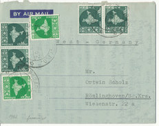 India Aerogramme Sent To Germany 13-5-1962 - Poste Aérienne