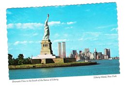 DRAMATIC VIEW TO THE SOUTH OF THE STATUE OF LIBERTY - LIBERTY ISLAND, NEW YORK - VIAGGIATA 1975 - (822) - Estatua De La Libertad