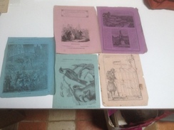 LOT De 5 Couvertures De Cahiers Anciens, Vers 1900 Et Avant - Colecciones & Series