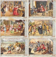 Italia - Vero Estratto Di Carne Liebig - Serie Complète De 6 Cartes:  Storia Di Francia, Luigi XIV (Louis XIV) - Liebig