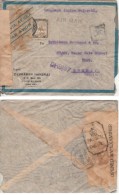 1943  Sudan  " K "  & Indian  DHB Censor Mark Airmail Cover To Bombay  #  96514   Inde Indien - Sudan (...-1951)