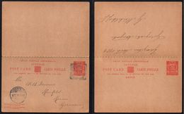 ZANZIBAR - SQUARE CIRCLE  / 1904 ENTIER POSTAL DOUBLE - REPONSE PAYEE - POUR L ALLEMAGNE  (ref 6971) - Zanzibar (...-1963)