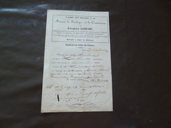 Roulage Lettre De Voiture Transports Jacques Gontié Paris 26 Rue Bergère Pour Laval 1851. Fer Fonte - Transports