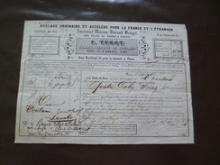 Roulage Lettre De Voiture Transports P.Tugot Paris 11 Rue Bailleul Pour Laval Plateau Briquets - 1800 – 1899