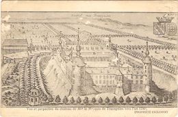 Vue Et Perspective Du Château De Mgr Le Marquis De Trazegnies Vers L'an 1780 - Courcelles