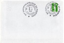 1991 - Concarneau - Oblitération Temporaire "XIIe EXPOPHILATELIQUE DU FINISTERE" - Tp N° 2627 - Temporary Postmarks