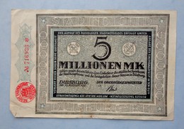 Allemagne -  5 Millionen  Mark DUISBURG 1923 -  Billet De La Période D'inflation - 5 Mio. Mark
