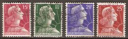 FRANCE   -     1955 .  Y&T N° 1011 à 1011 C Oblitérés. - 1955-1961 Marianne Of Muller