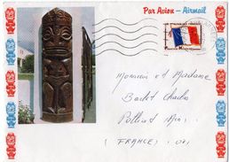 TAHITI - Lettre Illustrée Envoi Par Avion . Cachet " Poste Aux Armées " - Briefe U. Dokumente