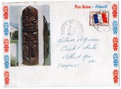 TAHITI - Lettre Illustrée Envoi Par Avion . Cachet " Poste Aux Armées " - Lettres & Documents