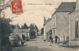 CPA 49 FAYE D'ANJOU Carte Rare Les Rues Animée - Thouarce