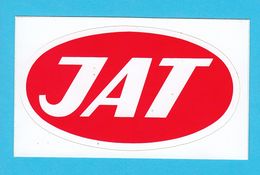 JAT - YUGOSLAV AIRLINES ... Vintage Official Sticker * National Airways * Plane * Avion * No. 4 - Adesivi