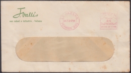 FM-89 CUBA. 1956. J. VALLES. FRANQUEO MECANICO PITNEY BOWES METER FRANKING. PERMISO 699. - Lettres & Documents