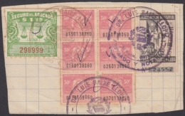 REP-261 CUBA REPUBLICA REVENUE. CIRCA 1950. JUBILACION NOTARIAL + 50c TIMBRE NACIONAL. - Timbres-taxe