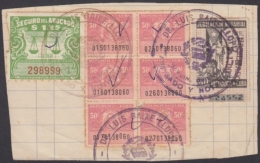 REP-261 CUBA REPUBLICA REVENUE. CIRCA 1950. JUBILACION NOTARIAL + 50c TIMBRE NACIONAL. - Segnatasse