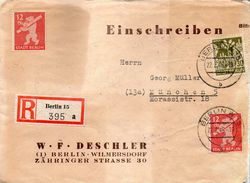 Registered Letter Send From Berlin,27.02.1946,to Munchen2,07.03.1946,to Muenchen5,08.03.1946,see Scan - Berlino & Brandenburgo