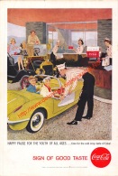 Coca-Cola 1958 Annonce-advert-advertentie - Papier Légère Cartonné 25 X 17 Cm - Reclame-affiches
