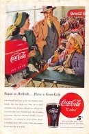 Coca-Cola 1948 Annonce-advert-advertentie - Papier Légère Cartonné 25 X 17 Cm - Affiches Publicitaires