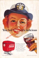 Coca-Cola 1952 Annonce-advert-advertentie - Papier Légère Cartonné 25 X 17 Cm - Affiches Publicitaires