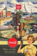 Coca-Cola 1950 Annonce-advert-advertentie - Papier Légère Cartonné 25 X 17 Cm - Afiches Publicitarios