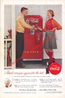 Coca-Cola 1955 Annonce-advert-advertentie - Papier Légère Cartonné 25 X 17 Cm - Afiches Publicitarios