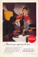 Coca-Cola 1955 Annonce-advert-advertentie - Papier Légère Cartonné 25 X 17 Cm - Affiches Publicitaires