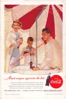 Coca-Cola 1955 Annonce-advert-advertentie - Papier Légère Cartonné 25 X 17 Cm - Poster & Plakate