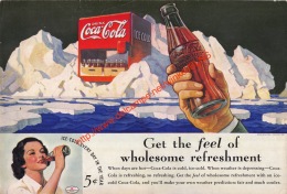 Coca-Cola Annonce-advert-advertentie - Papier Légère Cartonné 25 X 17 Cm - Manifesti Pubblicitari