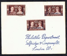 1937  George VI Coronation  Selfridge  FDC  With SG  164, 229 And 244 - Bureaux Au Maroc / Tanger (...-1958)