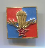 USSR / RUSSIA, PARACHUTTING - PARATROOPER, VINTAGE PIN BADGE, ABZEICHEN - Parachutisme