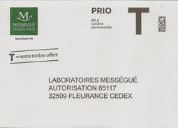 Enveloppe T Prio Laboratoires Mességué - Cartes/Enveloppes Réponse T