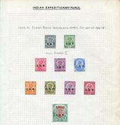 INDIA CHINA EXPEDITIONARY FORCE STAMPS EDWARD 7th GEORGE 5th - Militaire Vrijstelling Van Portkosten