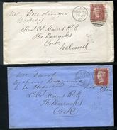 GREAT BRITAIN ROYAL ENGINEERS PENNY RED BRISTOL TO CORK 1870 - Brieven En Documenten