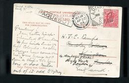 GREAT BRITAIN USED ABROAD EDWARD 7th SOUTH AUSTRALIA MARITIME CEYLON 1905 - Storia Postale