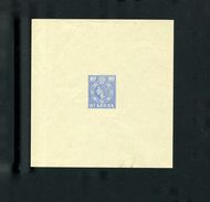 ST LUCIA AEROGRAMME DIE PROOF QUEEN ELIZABETH 1955 AIR LETTER - Ste Lucie (...-1978)