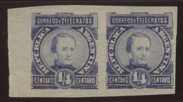 ARGENTINA 1890 COLOUR TRIALS IMPERF PROOF - Unused Stamps