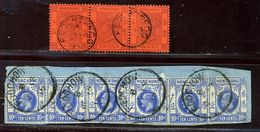 CHINA FOOCHOW STRIPS OF STAMPS QV/KG5 - Andere & Zonder Classificatie