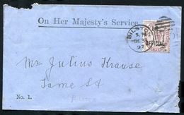 GREAT BRITAIN VICTORIA OHMS I.R. OFFICIAL 1897 BILSTON - Poststempel
