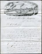 GREAT BRITAIN ADVERTISING MOORFIELD FACTORY KILMARNOCK SCOTLAND 1851 - Storia Postale