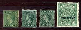 ANTIGUA QV SIX PENCE STAMPS FINE USED - Andere & Zonder Classificatie