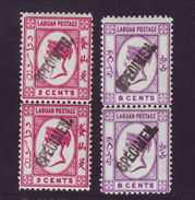 LABUAN VICTORIA SPECIMEN OVERPRINTS - Autres & Non Classés