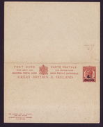GB/BRITISH LEVANT POSTAL STATIONERY PLUS REPLY CARD - Marcophilie