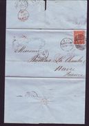 GREAT BRITAIN 1869 COVER LIVERPOOL HAVRE, FRANCE - Marcophilie