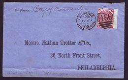 GREAT BRITAIN 1872 COVER PER STEAMSHIP TO USA - Marcophilie