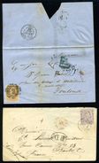 SPAIN 1869 AND 1873 COVERS TO FRANCE - Covers & Documents